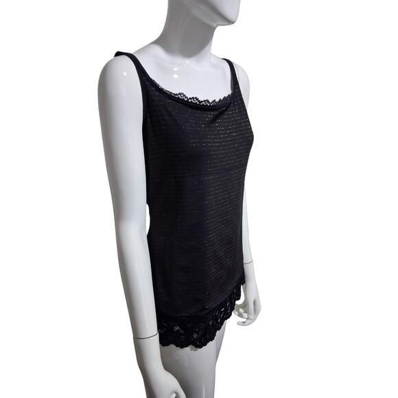 Y2K Sweet Nothings Womens Size XL Lace Metallic Whimsigoth Fairygoth Witchy Cami - Picture 2 of 10